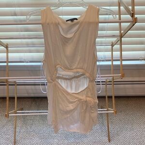 Lulu's White Cutout wrap dress